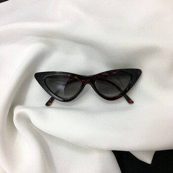 网红同款复古三角猫眼太阳镜欧美街拍墨镜原宿眼镜qq 琥珀色