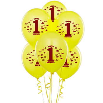 
                                                                                孩派（HihgParty）宝宝生日派对图案海报装饰儿童周岁生日背景墙布置金色纸花扇套餐 金色连体生日拉条                