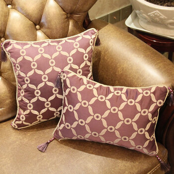 南极豹品牌家纺雪尼尔网格欧式抱枕布艺沙发靠垫套 含芯办公室大靠背