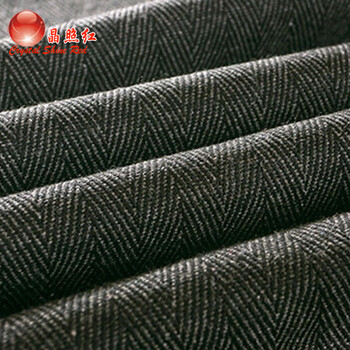 羊毛粗纺布料  双面黑白千鸟格 大衣外套 风衣面料 服装裙装呢布  西服套装外套手工面料 人字呢棕色