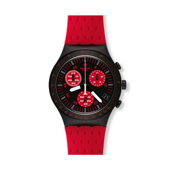 斯沃琪(swatch)手表 原创系列 石英男表 红到底ycb4022