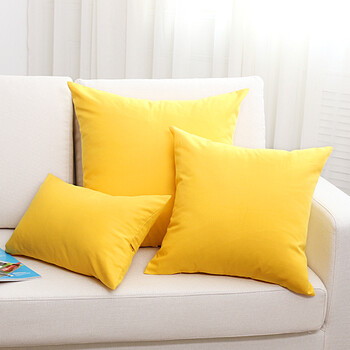 靠垫含芯 靠枕床头靠背垫 汽车椅子护腰靠垫办公室 定制抱枕 活力黄