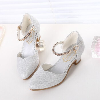 t台走秀美丽公主鞋红地毯女童演出唱歌比赛穿的小皮鞋儿童高跟6岁