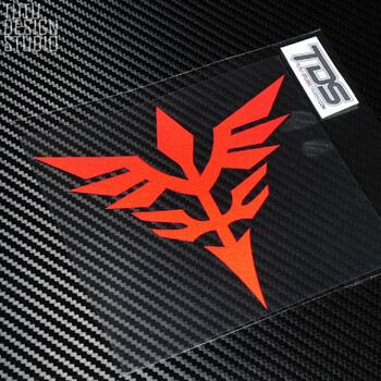 tutu图图车贴 机动战士gundam高达mg 新吉翁军标志ii 改装反光贴 反光