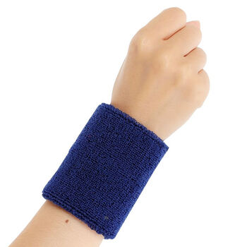 护膝运动手腕吸汗巾篮球护具跑步健身排球擦汗手巾男女护腕 蓝色
