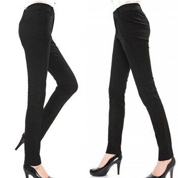 阿玛施款2015秋装新款品牌女裤黑色职业小脚铅笔裤 黑色 4码