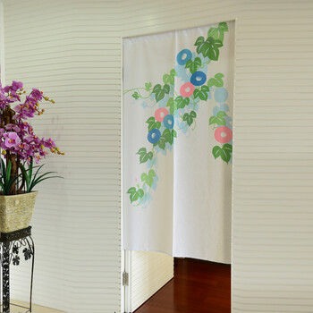 
                                        风雅荷塘 青春喝彩85*150CM 经编纱印花风水布艺门帘 隔断帘 送杆                