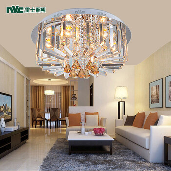 
                                        雷士照明LED吸顶灯客厅灯现代简约水晶灯 书房灯具 儿童房灯具 EVX9026 小号 配6个LED白光光源                