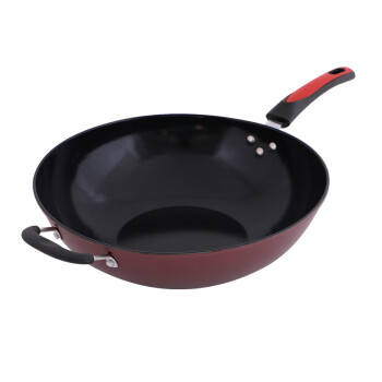 
                                        厨老大炒锅不粘锅无油烟炒菜锅煎锅铁锅 烹饪锅具 34cm                