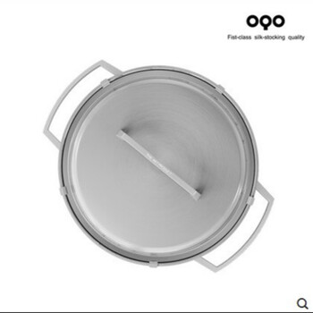 
                                        OQO欧克欧鹰士28不锈钢炒锅无烟无涂层不粘锅燃气煤气电磁炉通用带盖锅具 鹰士28CM不锈钢炒锅500036                