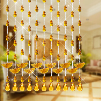 小雏菊（XCJ) 风水葫芦升款珠帘门帘隔断帘风水帘葫芦珠帘成品珠帘玄关帘卧室帘卫生间帘挂帘 圆葫芦+六字真言(镇宅吉祥)