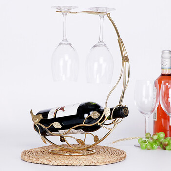
                                        铁艺红酒架红酒杯架吊杯架酒具套装红酒架 欧式创意红酒架                