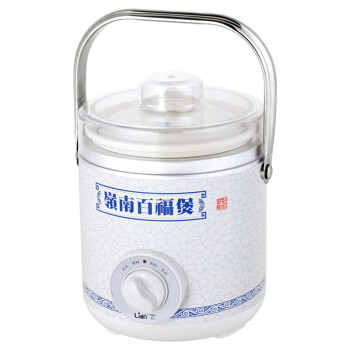 联创DF-BL9006M电炖锅白瓷陶瓷炖盅全自动煲汤煮粥锅婴儿小炖锅BB煲1L 白色