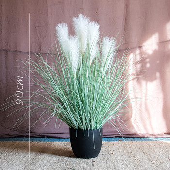 尚心堂【】仿真蒲苇草大型盆景 芦苇蒲草水烛装饰摆件绿植橱窗陈列 e