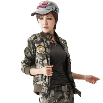 07式户外休闲迷彩服女装军装军迷迷彩外套长袖 迷彩 m