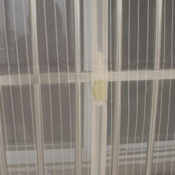 
                                        鸿迪HONGDI 纱窗 免穿磁条磁性防蚊纱窗网 粘式加密纱窗门帘 米黄色 宽180*高150cm                