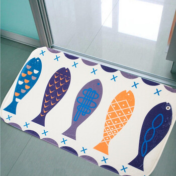 
                                        
                                        青苇 个性印染 地垫门垫 吸水防滑 浴室厨房脚垫 鱼50*80cm                