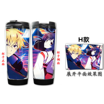 白泽台版随手杯东京暗鸦水杯动漫周边卡通汽车杯土御门春虎夏目阿刀冬儿铃鹿瓶子水壶h款东京暗鸦水杯