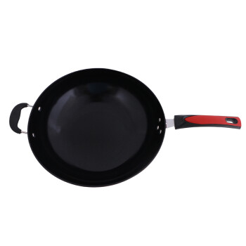 
                                        厨老大炒锅不粘锅无油烟炒菜锅煎锅铁锅 烹饪锅具 34cm                