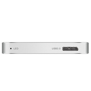 忆捷（EAGET） E30-500G USB3.0高速移动硬盘 时尚硬加密全金属 银白色8.8mm轻薄设计