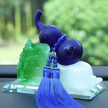 车之倩汽车香水座车载香水摆件香水挂件汽车用品车内饰品 白菜 蓝葫芦