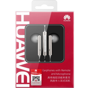 
                                        
                                                                                华为（HUAWEI）原装耳机/半入耳式耳机/三键线控/带麦克风/原装手机耳机 白色 金属版 AM116                