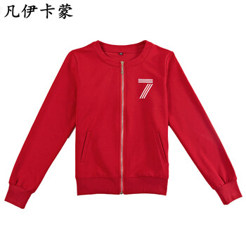 凡伊卡蒙春装新款女装日韩时尚修身显瘦三件套卫衣女休闲运动装女WY818 红色 XL