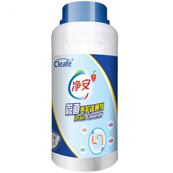 净安(Cleafe)管道疏通剂 600g/瓶 下水道疏通剂 通马桶厕所 *2件