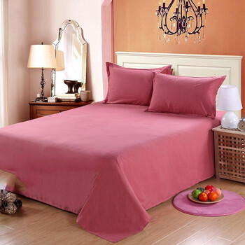 2 1.5 1.8.2.0米纯色定制 豆沙 120cmx230cm床单