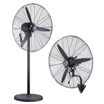 工业大风扇工厂车间大风扇立式摇头大功率牛角扇 750落地铝叶