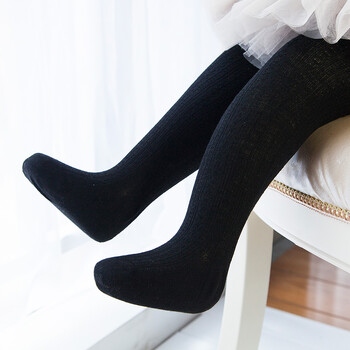 春秋儿童连裤袜夏宝宝连体袜子女童婴儿打底裤袜大pp可开档薄h 黑色*