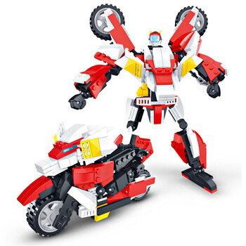 3全套拼装拼插机器人亲子组装益玩智力儿童玩具81633神龙金刚291pcs