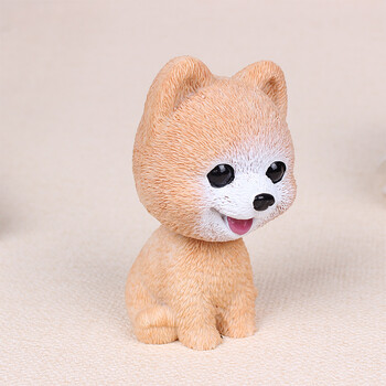 车载摇头狗狗车内装饰品可爱仿真狗汽车摆件创意车上摆设用品 d-博美