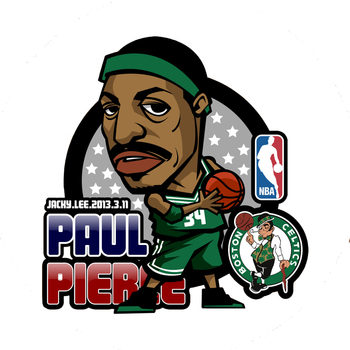 3d立体nba球星仿真彩贴 划痕遮挡创意车贴汽车装饰贴纸 保罗·皮尔斯