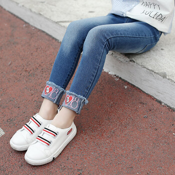 大女童牛仔裤儿童长裤春装2018新款童装洋气中大童女裤小学生裤子