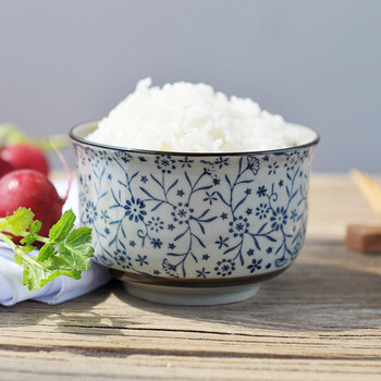 田浅 陶瓷碗日式米饭碗和风骨瓷小碗创意青花家用碗小汤碗微波炉碗