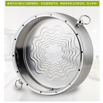 
                                        创壹（CHANCES） 家用不锈钢多层蒸饭蒸锅四层复底节能蒸霸营养蒸菜 30cm                
