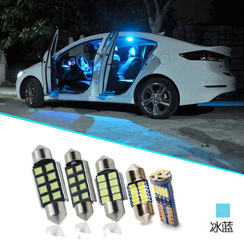 聚闪汽车led阅读灯现代起亚车内灯房灯高亮室内灯led尾箱灯改装后备箱灯头顶灯冰蓝光现代ix35 4件套 图片价格品牌报价 京东