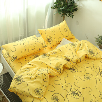 黄色被套单件 纯棉简约纯色被罩全棉斜纹学生被子套1.51.82.0x2.