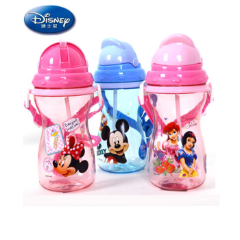 
                                        Disney 迪士尼儿童水杯吸管杯 学生塑料杯子带吸管水壶 DS4236米妮粉色吸管杯500ML                