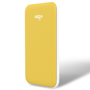 爱国者（aigo）移动电源  10000毫安小鲜肉聚合物  超薄便携充电宝 黄色