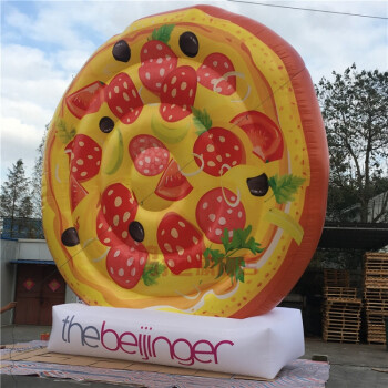 充气仿真披萨模型面包气模餐饮食品快餐店汉堡王开业布景道具 2米气模