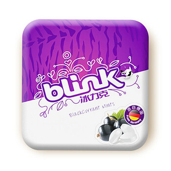 冰力克(blink) 15g/盒 (黑加仑味)德国进口糖果水果味零食无糖薄荷糖