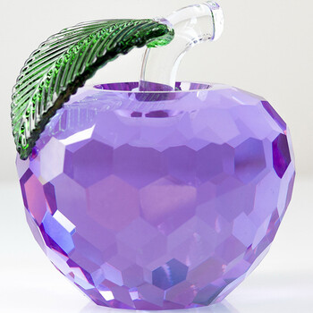 k9水晶苹果平安夜圣诞节 水晶苹果平安夜摆件工艺品简约时尚送女友