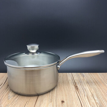 18/8不锈钢加厚款三层材质复合底奶锅20cm