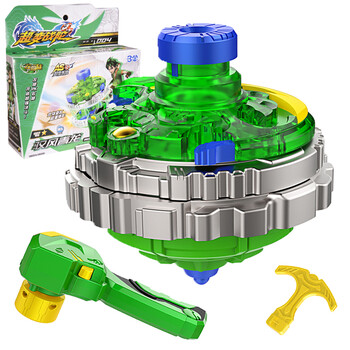三宝超变战陀激战套装玩具 双属性陀螺玩具 驱风青龙-持久型