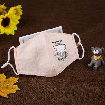 学生防风保暖透气男女生儿童防尘6-12岁秋冬雾霾口罩时尚 橙色小象 t