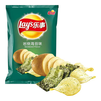 lays/乐事薯片 岩烧海苔味70g/袋 休闲食品膨化零食品