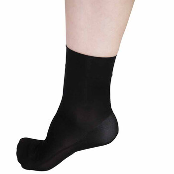 丝袜脚干脚裂袜 瘦型护足袜 防裂袜子防脚裂袜足跟型 2双装 黑色