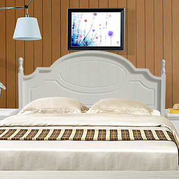 韩式床头板双人简约现代靠背烤漆床头板欧式软包白色田园公主床屏